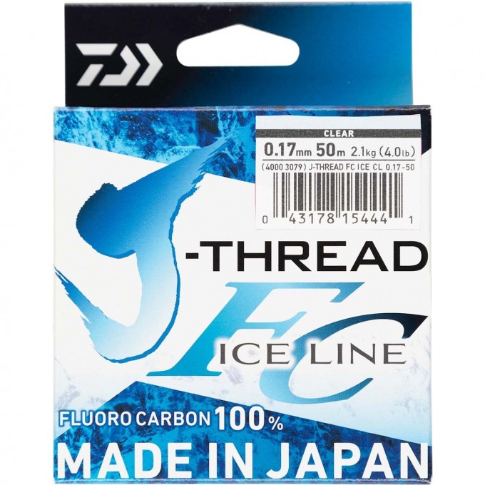 Леска DAIWA J-Thread Fluoro Carbon Ice Line 50м 0.13мм (прозрачная) 40003077