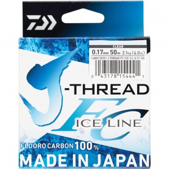 Леска DAIWA J-Thread Fluoro Carbon Ice Line 50м 0.17мм (прозрачная)