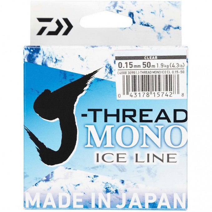 Леска DAIWA J-Thread Mono Ice Line 50м 0.06мм (прозрачная) 40003085