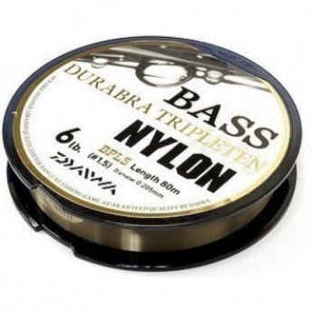 Монолеска DAIWA Bass Durabra Tripleten 2.0 8Lb( 0,235 мм ) 80м