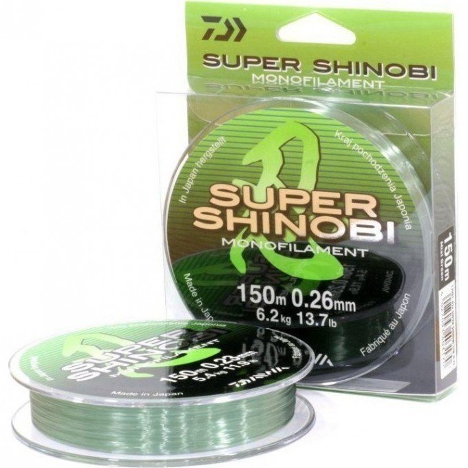 Монолеска DAIWA Super Shinobi Mist Green 150m (0,14mm) 4027093403125