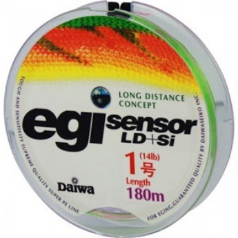 Плетеная леска DAIWA EGI SENSOR LD + SI 0,8-180P 5,5kg ( 180м )