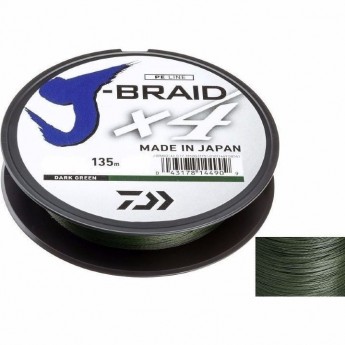 Шнур DAIWA J-Braid X4 0,19мм 135м Dark green