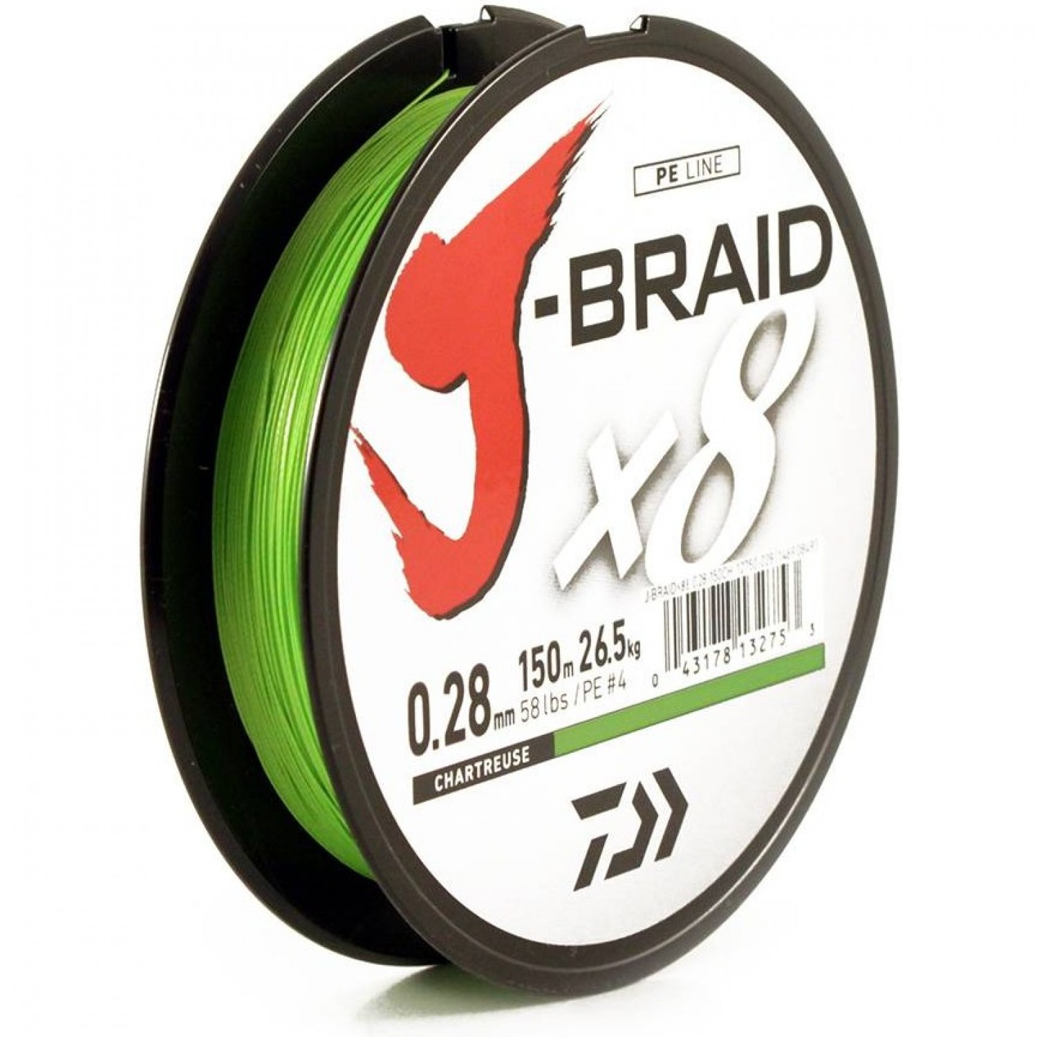 DAIWA J-Braid X8 0,20мм 150м dark green 12751-020. Купить Шнур на  Официальном Сайте DAIWA в России.